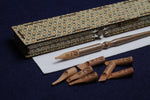 Load image into Gallery viewer, Juniper wood set of 8 screw-on nibs and one wooden handle
