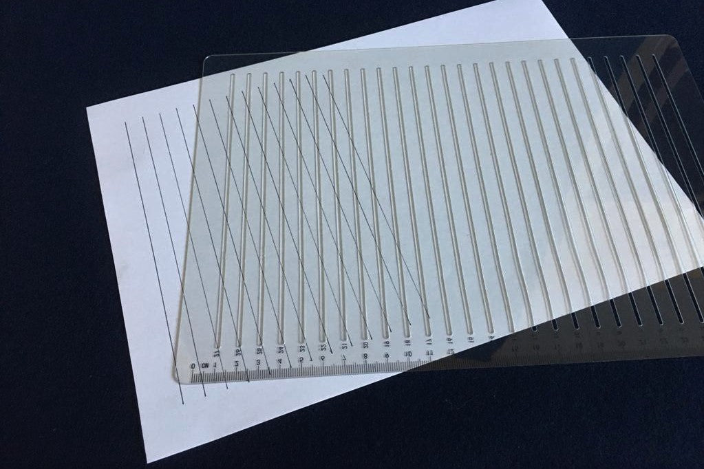 Plastic straight line A4 stencil 27 lines with 10 mm line gap Arcalliq