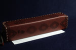 Load image into Gallery viewer, Faux leather case for Arabic calligraphy qalam pens decorated with Arabic calligraphy brown
