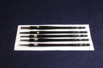 Load image into Gallery viewer, Set of 5 qalams for Arabic calligraphy with ebony nibs: 1 to 5 mm - black handle

