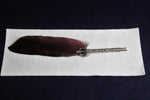 Load image into Gallery viewer, Small feather quill set for Arabic calligraphy burgundy

