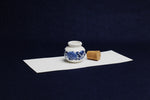 Load image into Gallery viewer, Small, white and blue ceramic inkwell with cork stopper (model 4)
