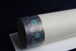 Load image into Gallery viewer, Loose sheets of paper with illuminated borders - for Arabic calligraphy, green, gold, grey
