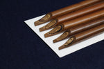 Load image into Gallery viewer, set of 5 handam qalams for Arabic calligraphy, dip pens with left oblique nib

