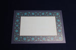 Load image into Gallery viewer, Loose sheets of paper with illuminated borders - for Arabic calligraphy, green, gold, grey
