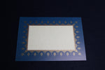Load image into Gallery viewer, Loose sheets of paper with illuminated borders - pattern no. 15, for Arabic calligraphy, gold, blue
