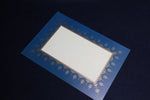 Load image into Gallery viewer, Loose sheets of paper with illuminated borders - pattern no. 15, for Arabic calligraphy, gold, blue
