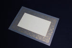 Load image into Gallery viewer, Loose sheets of paper with illuminated borders - pattern no. 14, for Arabic calligraphy, grey, gold border
