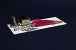 Load image into Gallery viewer, Medium feather quill set for Arabic calligraphy, dip pen with left oblique nib, pen stand, ink
