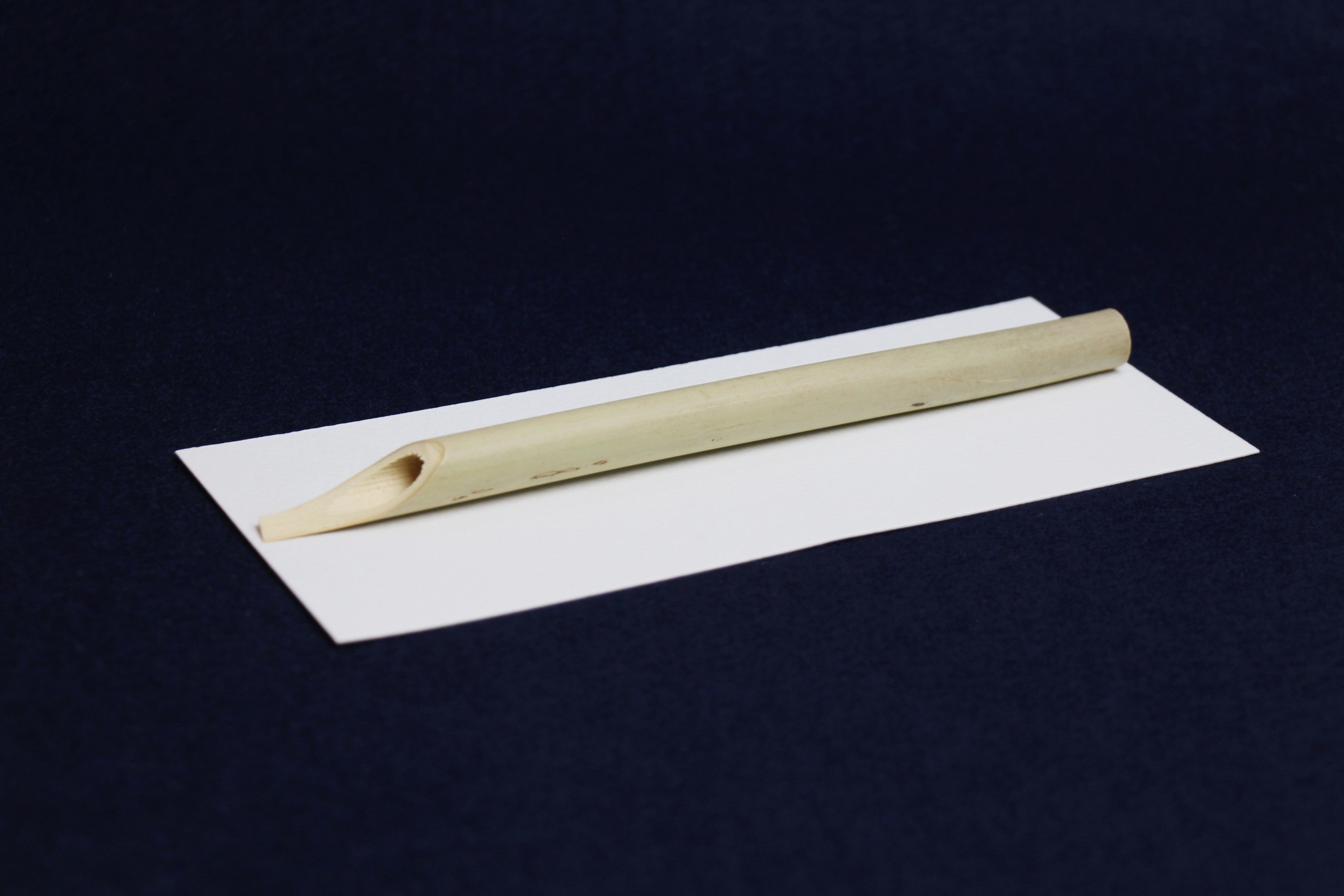 Traditional round bamboo dip qalam pen for Arabic calligraphy with left oblique nib