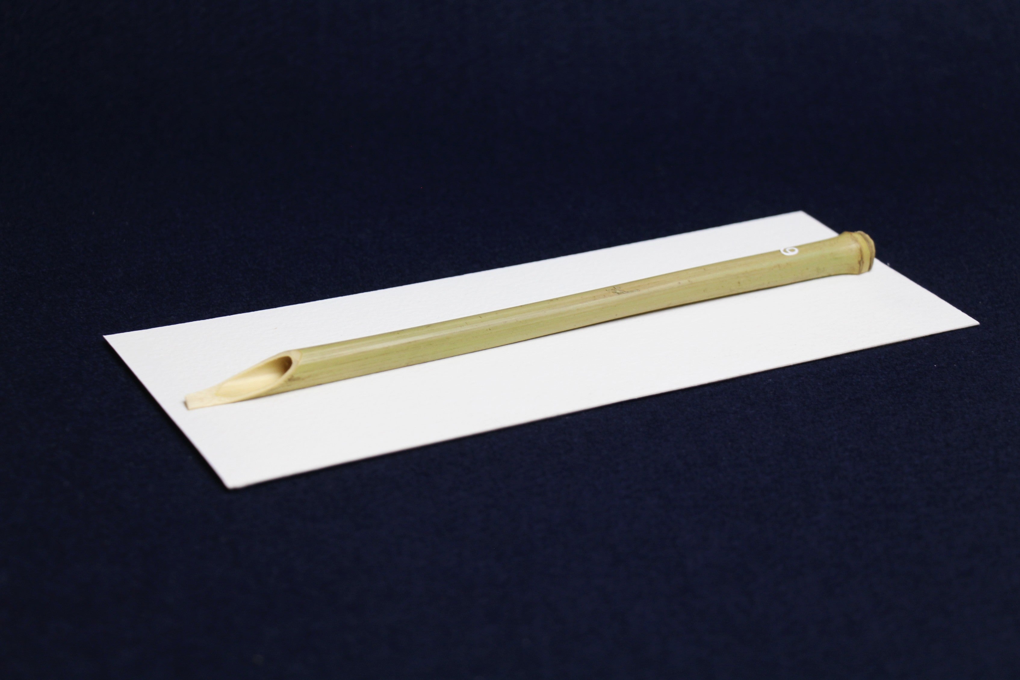 Flat back bamboo qalam pen for Arabic calligraphy with left oblique nib