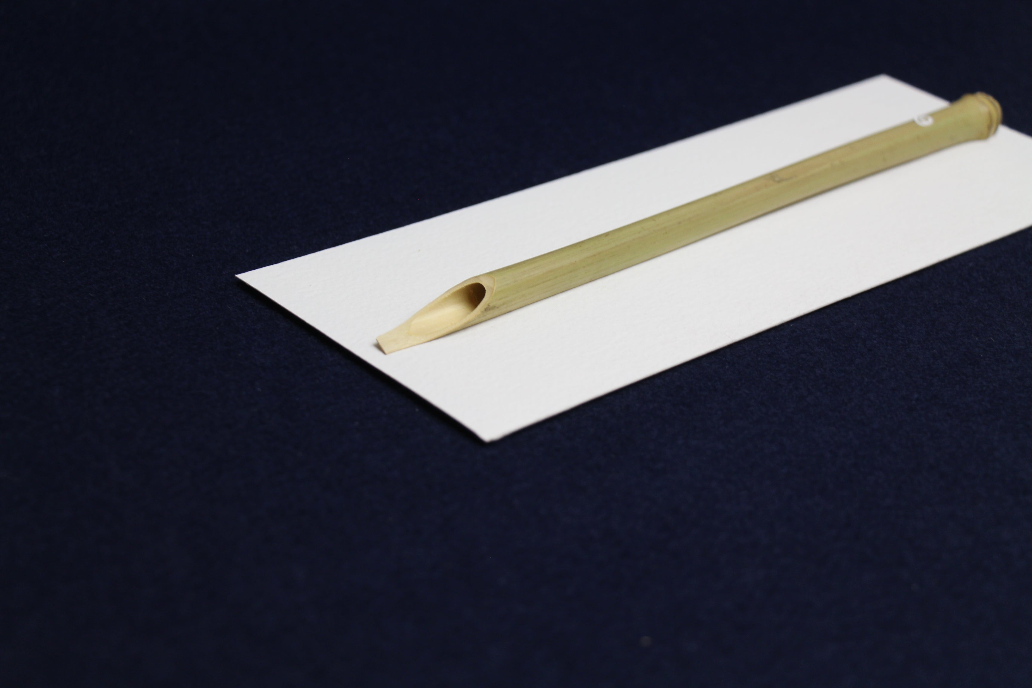 Flat back bamboo qalam pen for Arabic calligraphy with left oblique nib