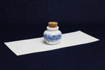Load image into Gallery viewer, Small, white and blue ceramic inkwell with cork stopper (model 2)
