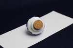 Load image into Gallery viewer, Small, white and blue ceramic inkwell with cork stopper (model 4)
