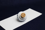 Load image into Gallery viewer, Small, white and blue ceramic inkwell with cork stopper (model 5)
