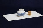 Load image into Gallery viewer, Small, white and blue ceramic inkwell with cork stopper (model 6)
