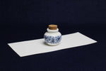 Load image into Gallery viewer, Small, white and blue ceramic inkwell with cork stopper (model 6)

