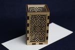 Load image into Gallery viewer, Light weight, laser cut wooden pen stand
