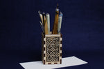 Load image into Gallery viewer, Light weight, laser cut wooden pen stand
