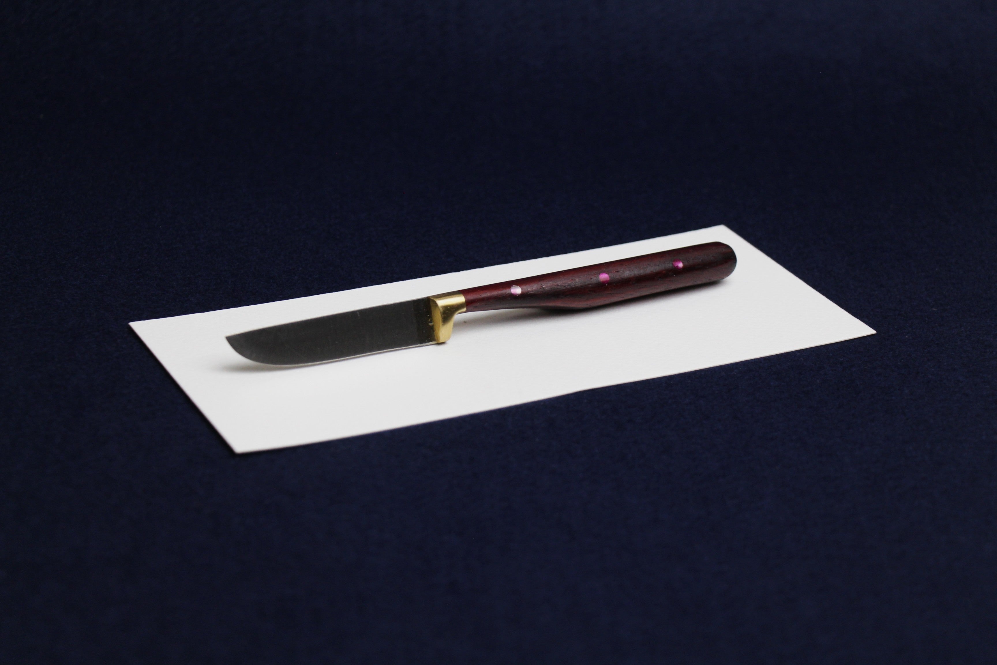 Knife for Arabic calligraphy qalam pens with dark red handle