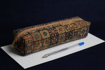 Load image into Gallery viewer, Cork fabric case with geometric print for Arabic calligraphy pens
