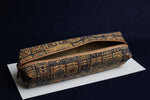 Load image into Gallery viewer, Cork fabric case with geometric print for Arabic calligraphy pens
