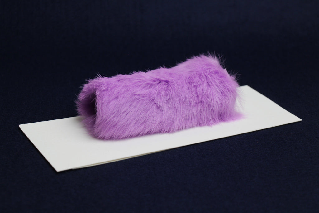 Natural tanned rabbit skin hand pad - lilac