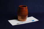 Load image into Gallery viewer, Wooden barrel pen stand for Arabic calligraphy qalam
