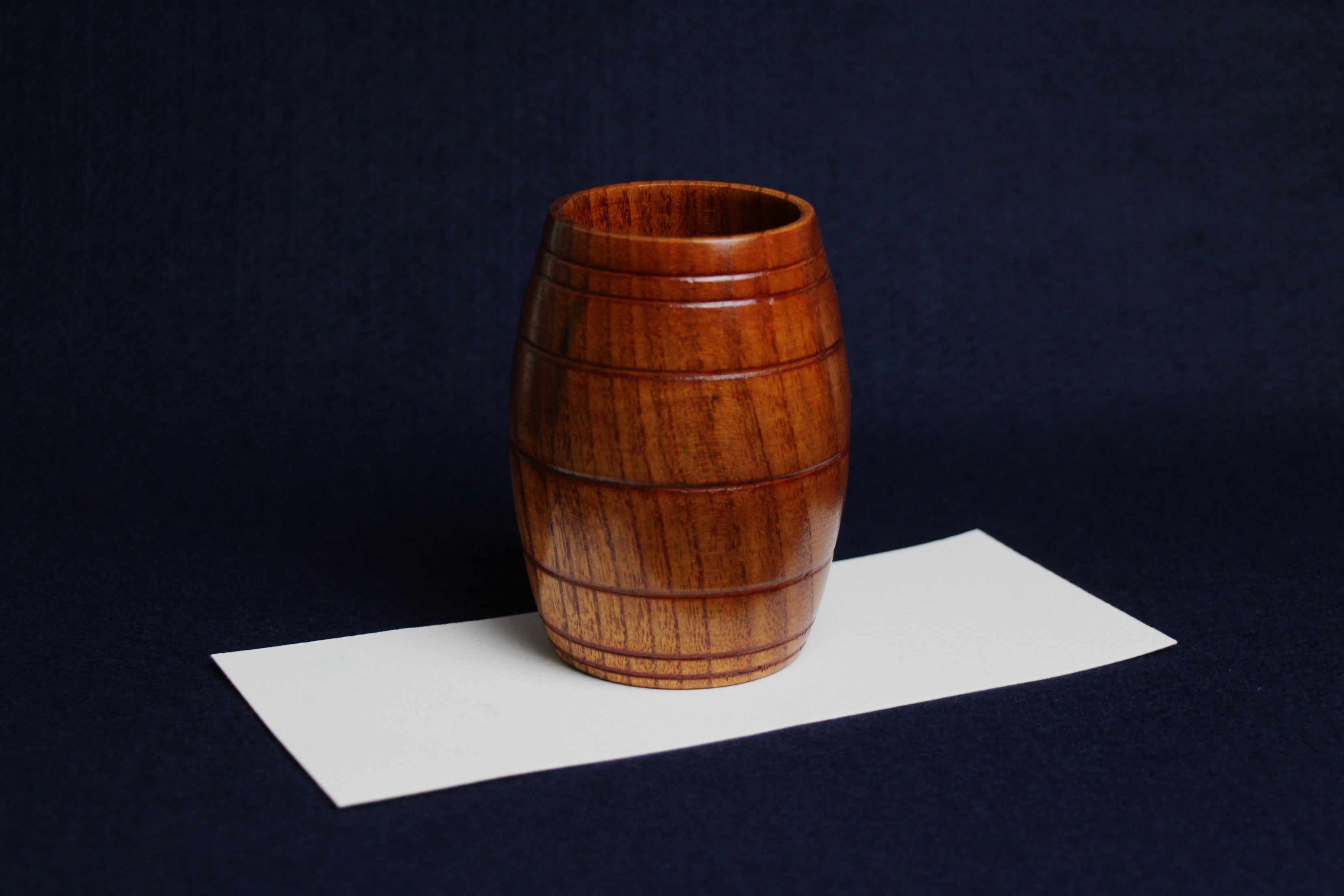 Wooden barrel pen stand for Arabic calligraphy qalam