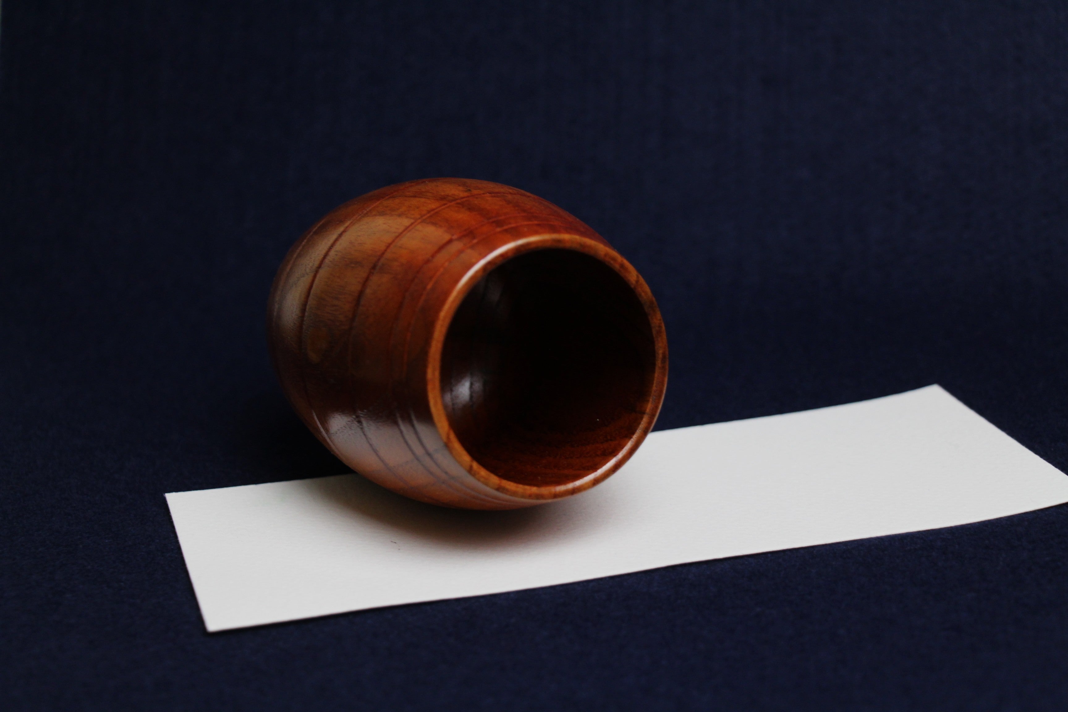 Wooden barrel pen stand for Arabic calligraphy qalam