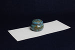 Load image into Gallery viewer, Small ceramic inkwell with twist-and-seal lid: teal marble
