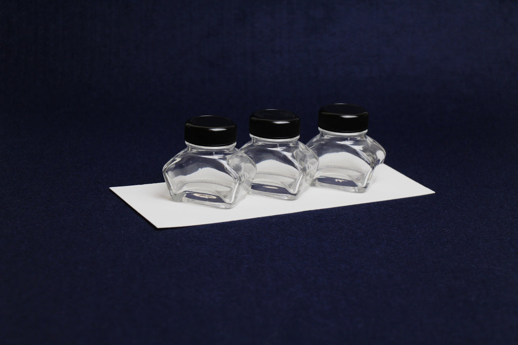 3 empty bottles for Arabic calligraphy ink