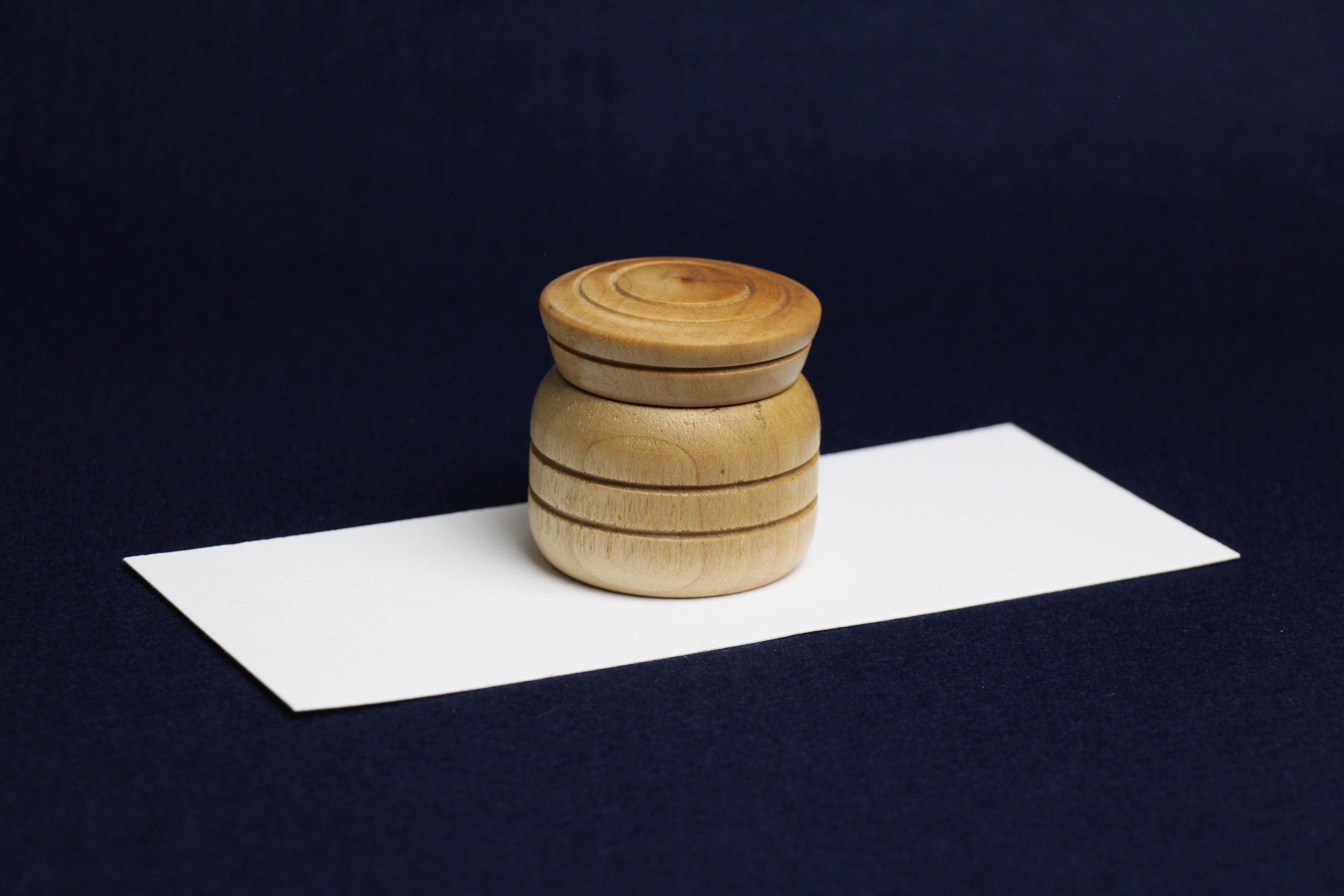 Heavy, luxury hand-turned wooden inkwells - plane tree