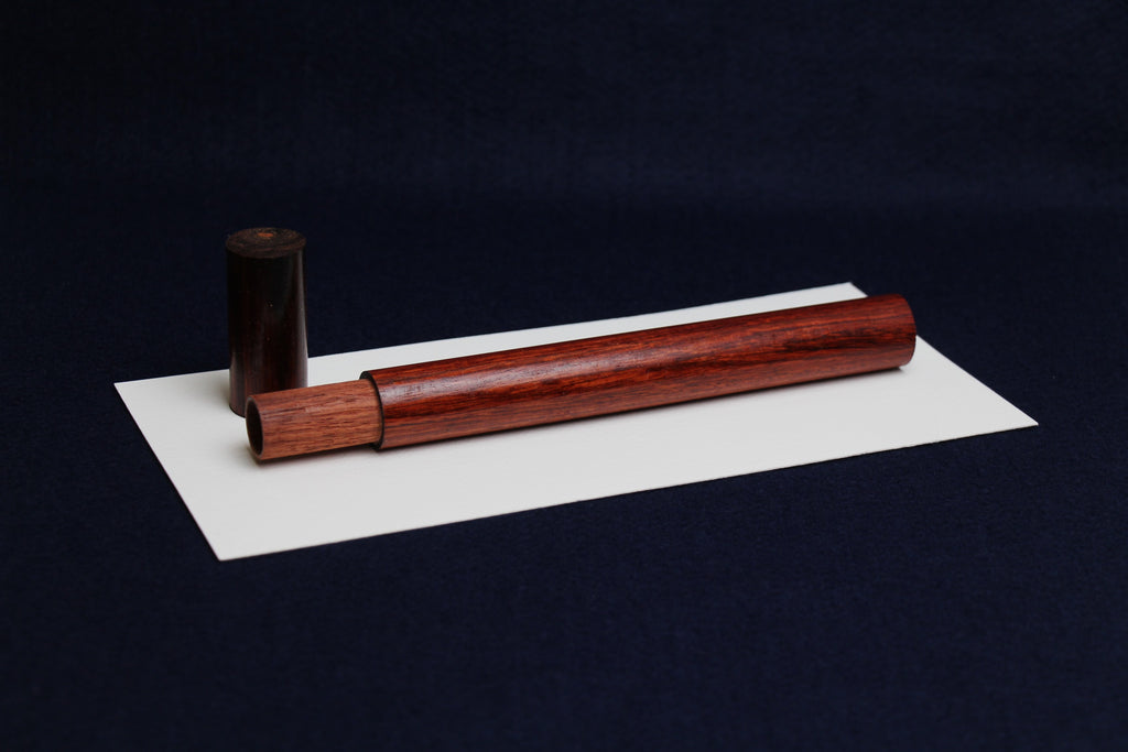 Rosewood travel case for a single pen