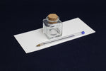 Load image into Gallery viewer, Square glass inkwell with cork stopper
