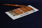 Load image into Gallery viewer, Set of 8 spotted bamboo qalams for Arabic calligraphy: 3 - 10 mm (plain handle)
