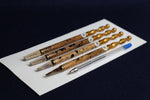 Load image into Gallery viewer, 
Set of 4  spotted bamboo qalams for Arabic calligraphy: 3 - 6 mm, tomar pen

