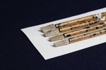 Load image into Gallery viewer, Set of 4  spotted bamboo qalams for Arabic calligraphy: 7 - 10 mm
