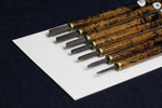 Load image into Gallery viewer, LEFT HAND Set of 7 Javi dip qalam pens for Arabic calligraphy: 1 - 7 mm (a)
