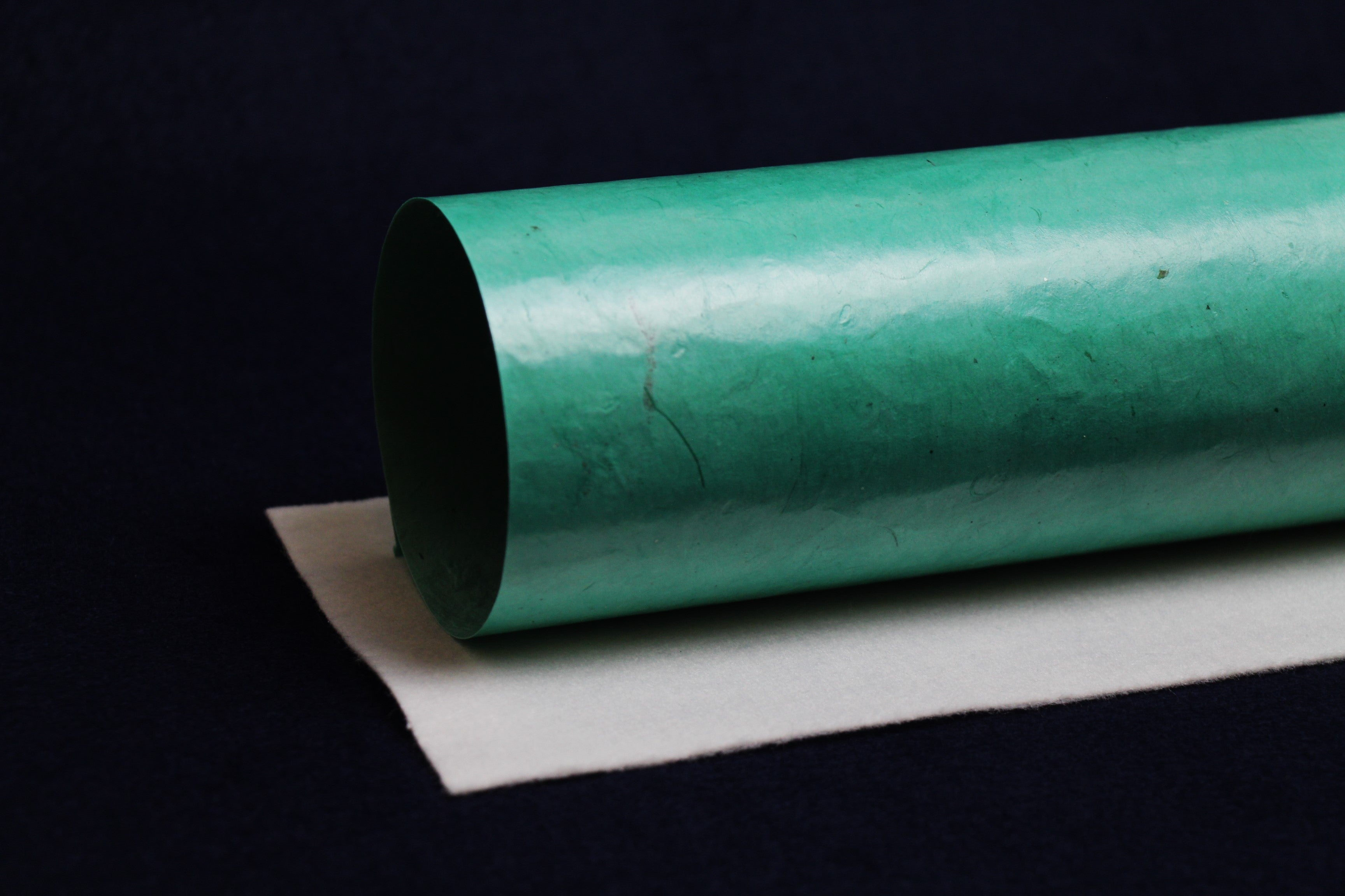 Handmade Nepal ahar paper for Arabic calligraphy: dark emerald