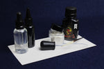 Load image into Gallery viewer, Ink kit: ink, inkwell, likka, rose water, water bottle, porcupine quill, transfer pipette
