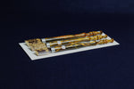 Load image into Gallery viewer, Set of 3 bamboo qalams for Arabic calligraphy: 19 - 21 mm, dip pen with left oblique nib

