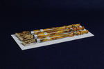 Load image into Gallery viewer, Set of 3 bamboo qalams for Arabic calligraphy: 22 - 24 mm, dip pens with left oblique nibs
