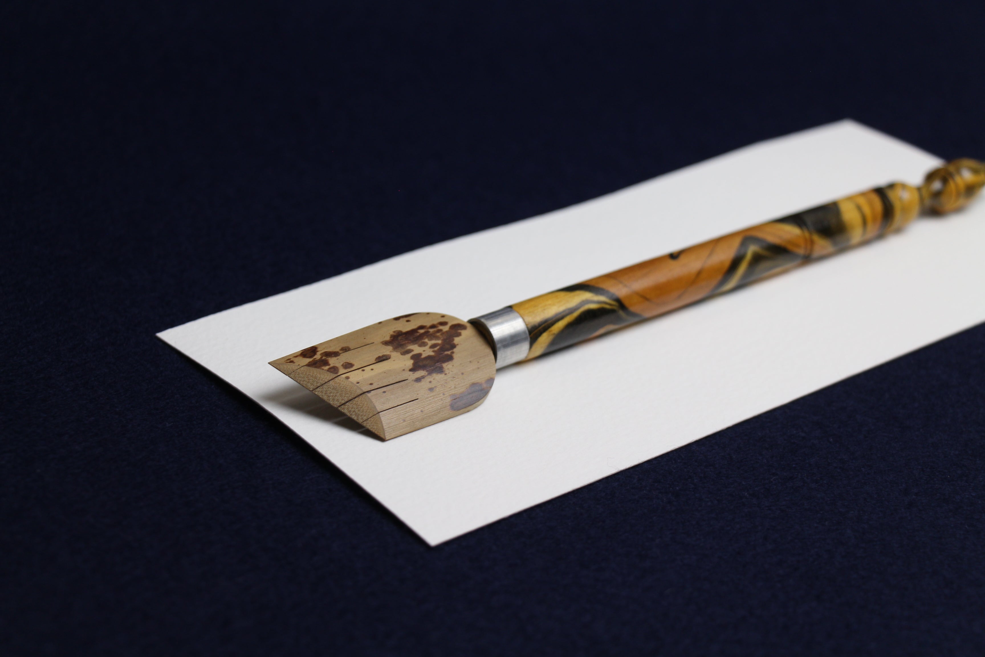 Wide bamboo pen for Arabic calligraphy: 31 - 35 mm, dip pen with left oblique nib