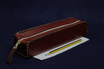 Load image into Gallery viewer, Leather case for Arabic calligraphy qalam pens - burnt sienna
