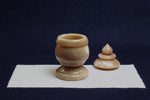 Load image into Gallery viewer, Beautiful hand-turned inkwell in wooden box - latte with cream streaks
