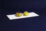Load image into Gallery viewer, Small ceramic inkwell with twist-and-seal lid: yellow marble
