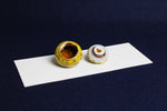 Load image into Gallery viewer, Small ceramic inkwell with twist-and-seal lid: yellow marble
