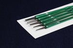 Load image into Gallery viewer, Set of 5 qalams for Arabic calligraphy with ebony nibs: 1 to 5 mm - distressed green handle
