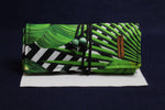 Load image into Gallery viewer, Fabric roll up case for Arabic calligraphy qalam pens green

